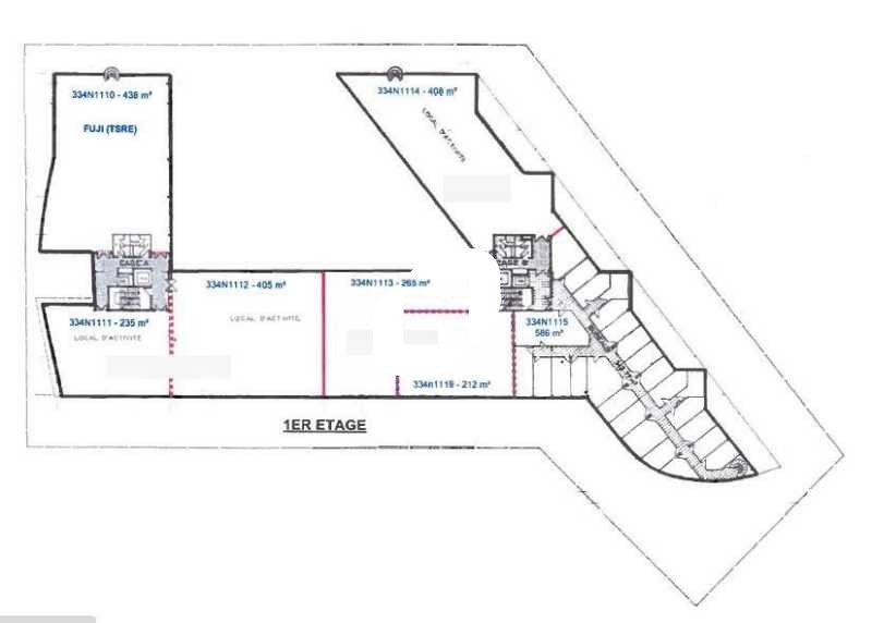 Location bureaux 1984 m² divisibles à partir de 400 m²