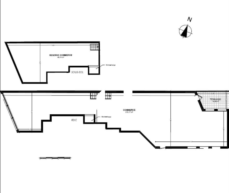 Vente locaux commerciaux 281 m² non divisibles