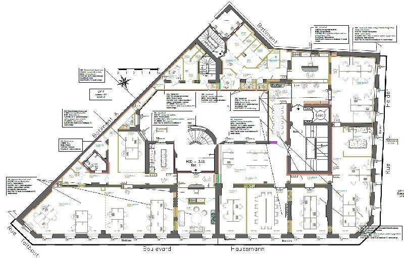 Location bureaux 1278 m² divisibles à partir de 620 m²