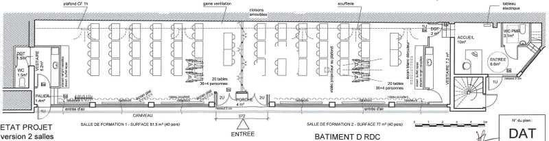 Location bureaux 227 m² non divisibles