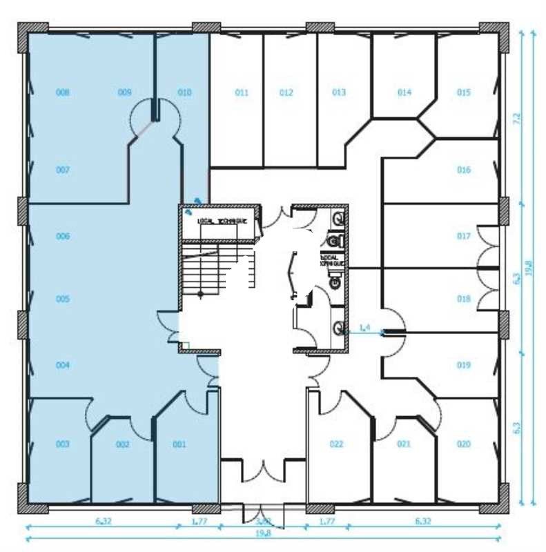 Location bureaux 405 m² divisibles à partir de 14 m²