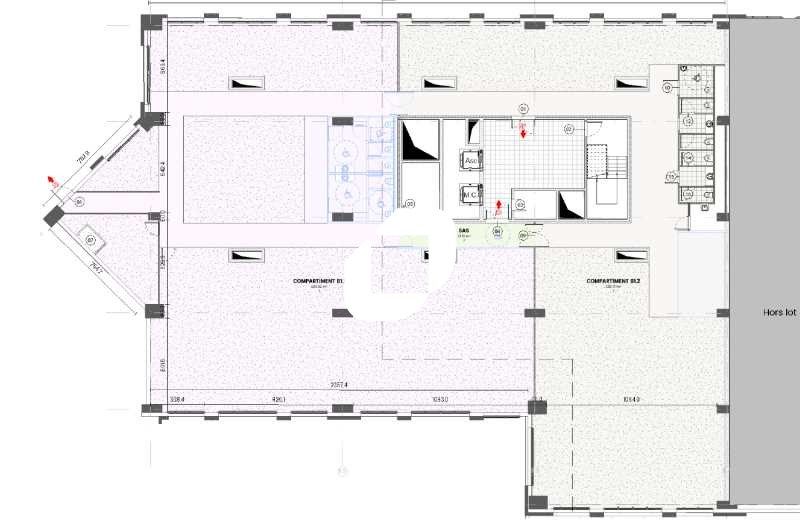 Location bureaux 2733 m² divisibles à partir de 397 m²