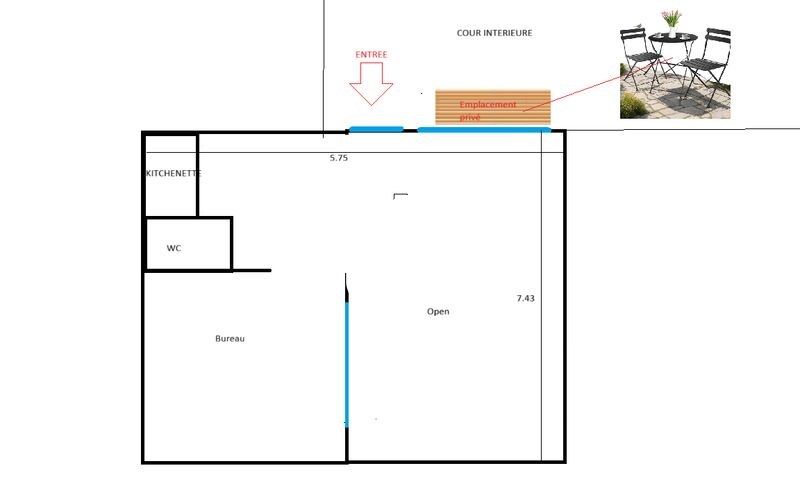 Vente bureaux 42 m² non divisibles