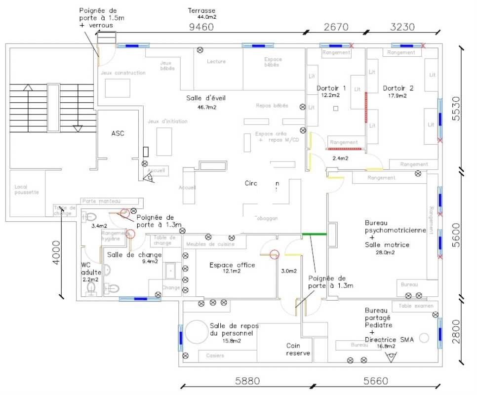 Location bureaux 221 m² non divisibles