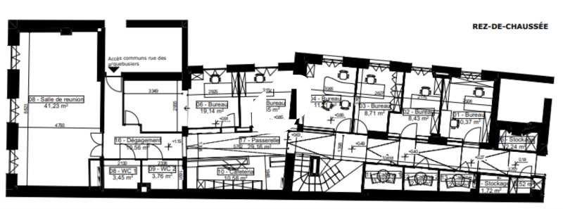 Location locaux commerciaux 363 m² non divisibles