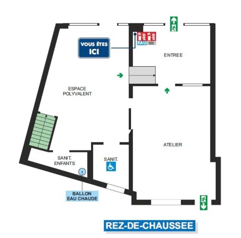 Location locaux commerciaux 106 m² non divisibles
