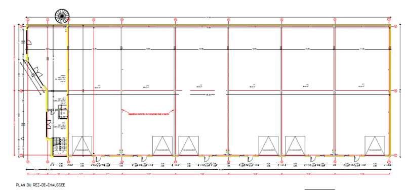 Location entrepots 1226 m² divisibles à partir de 92 m²