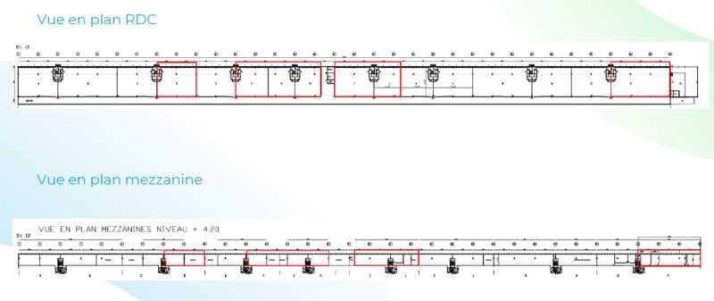 Location entrepots 2081 m² divisibles à partir de 321 m²