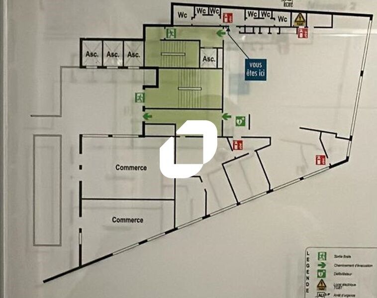 Location bureaux 485 m² non divisibles