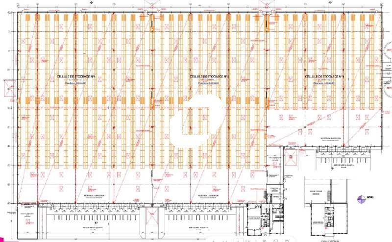 Location entrepots 15525 m² non divisibles