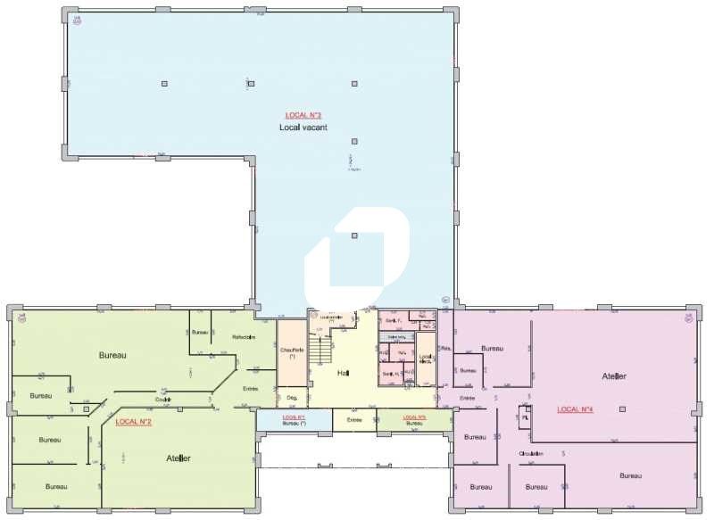 Vente bureaux 2663 m² non divisibles
