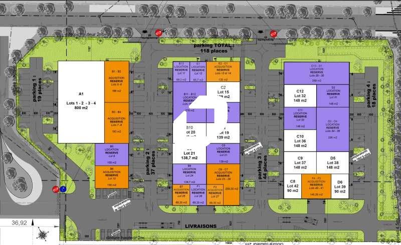 Location entrepots 458 m² divisibles à partir de 90 m²