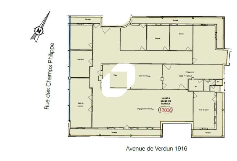 Vente bureaux 335 m² non divisibles