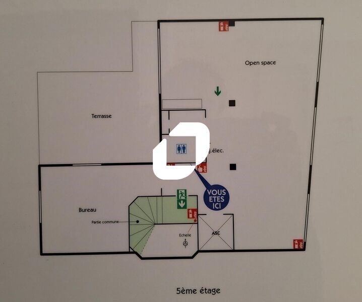 Location bureaux 111 m² non divisibles