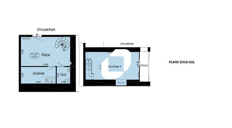 Location bureaux 171 m² non divisibles