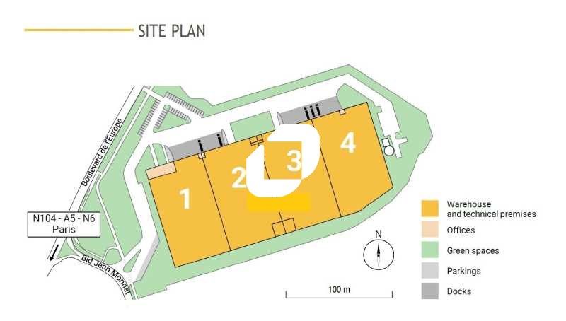 Location entrepots 22435 m² non divisibles