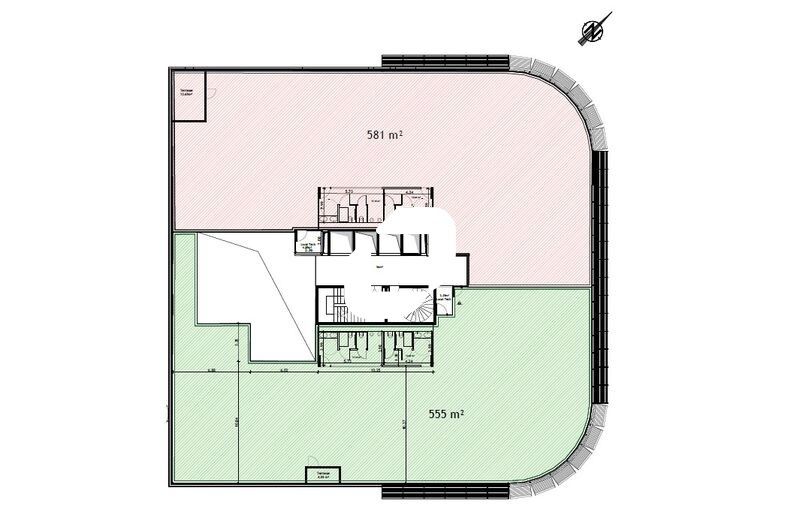 Location bureaux 555 m² non divisibles