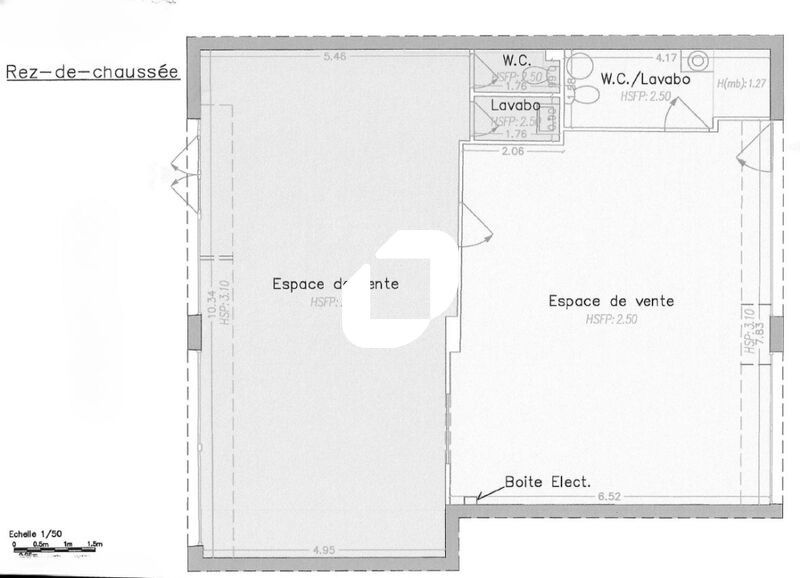 Vente locaux commerciaux 110 m² non divisibles