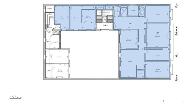 Location bureaux 349 m² divisibles à partir de 53 m²