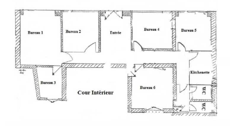Vente bureaux 108 m² non divisibles