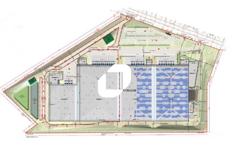 Location entrepots 17100 m² non divisibles
