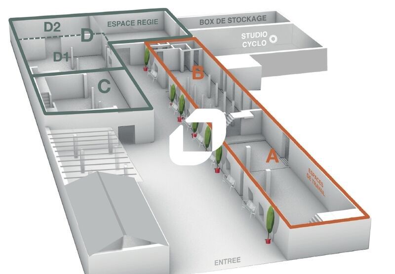 Location entrepots 203 m² non divisibles