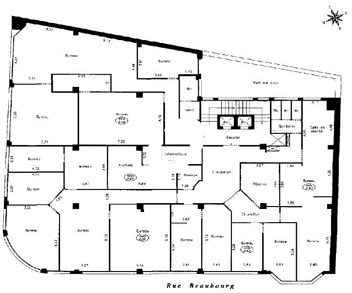 Location bureaux 160 m² non divisibles