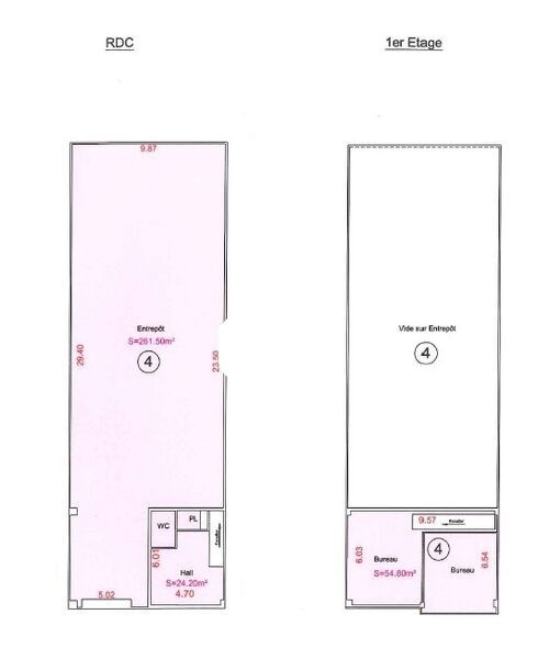 Location entrepots 1377 m² divisibles à partir de 340 m²