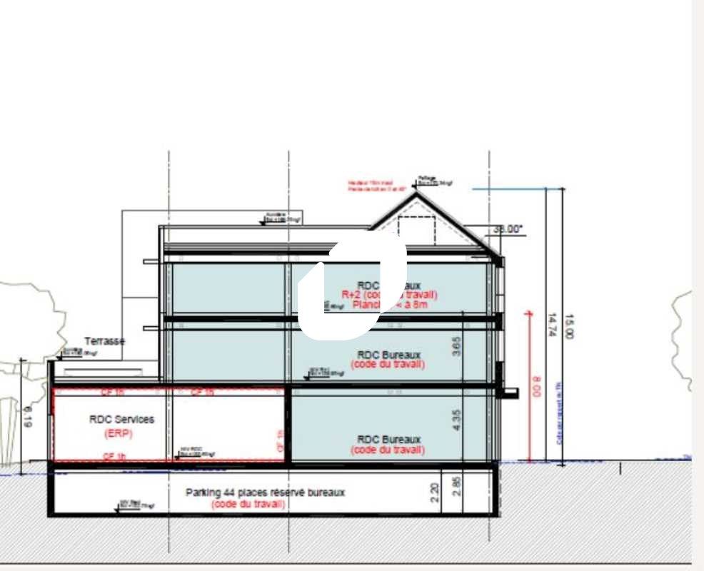 Location bureaux 2859 m² divisibles à partir de 83 m²