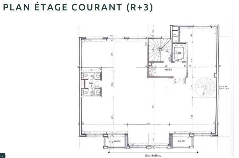 Vente bureaux 1047 m² divisibles à partir de 66 m²