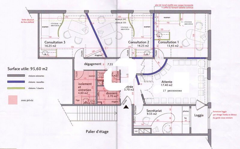 Vente bureaux 97 m² non divisibles