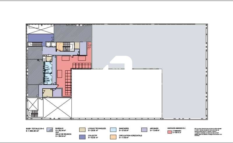 Location bureaux 6333 m² divisibles à partir de 501 m²