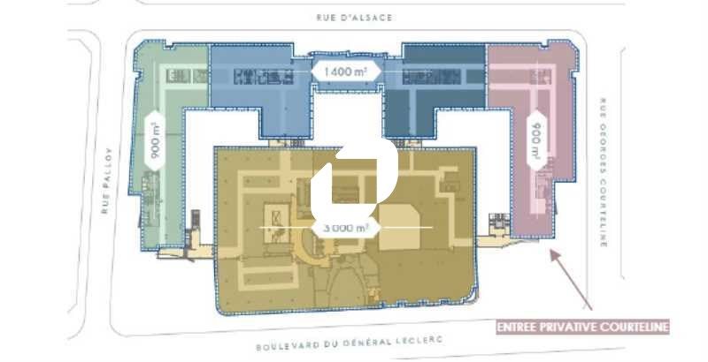 Location bureaux 5223 m² divisibles à partir de 421 m²