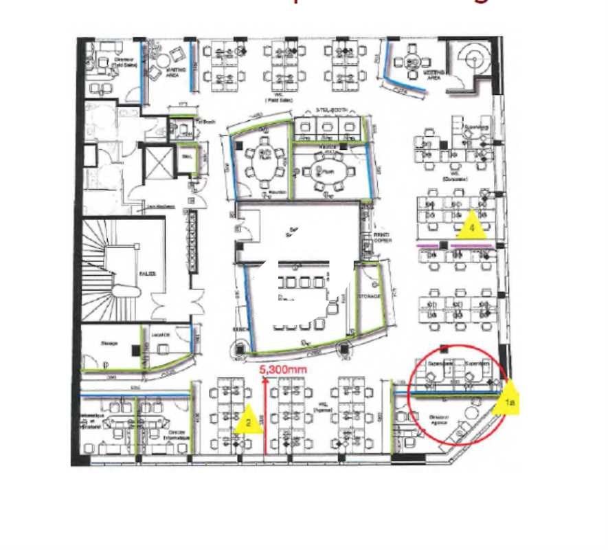 Location bureaux 640 m² non divisibles