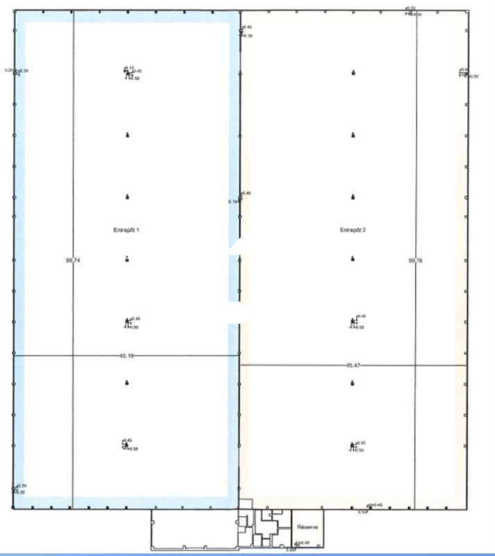 Location entrepots 4767 m² non divisibles