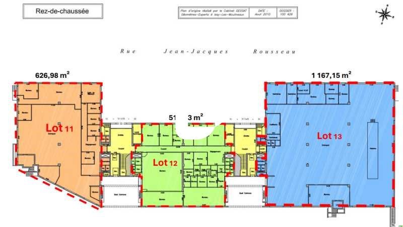 Location bureaux 5549 m² divisibles à partir de 421 m²