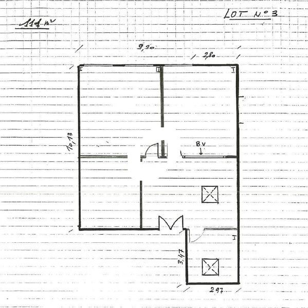 Location bureaux 111 m² non divisibles