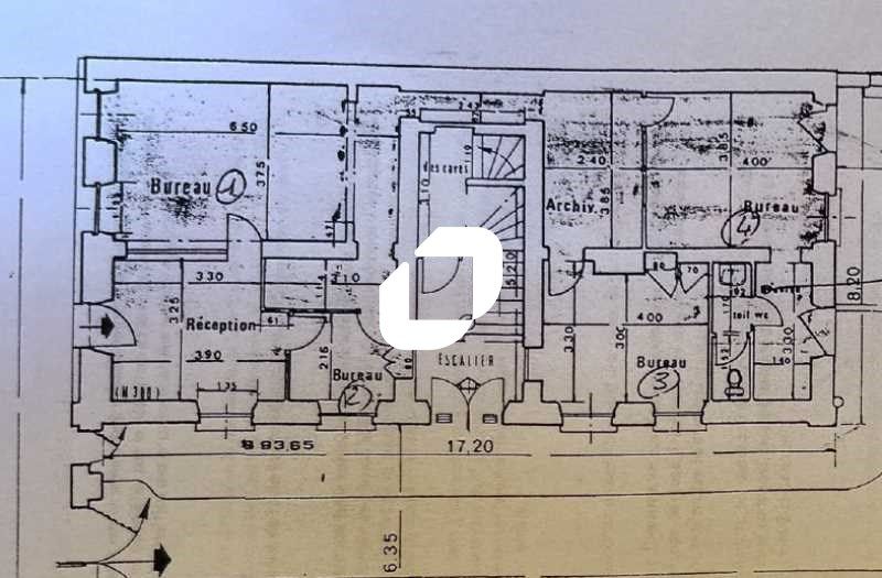 Location bureaux 94 m² non divisibles