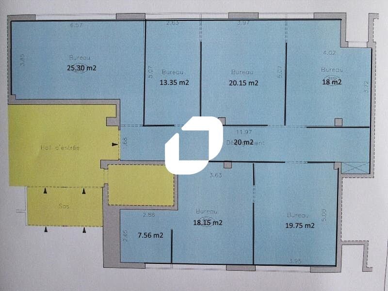 Vente bureaux 172 m² divisibles à partir de 25 m²