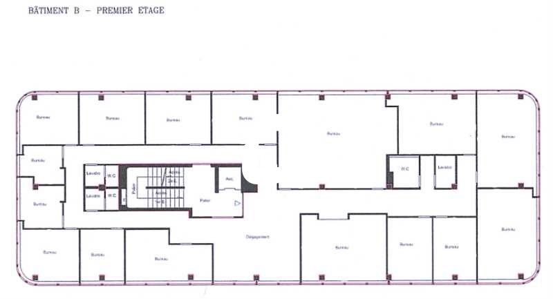 Location bureaux 1294 m² divisibles à partir de 104 m²
