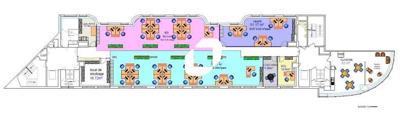 Location bureaux 2552 m² divisibles à partir de 452 m²