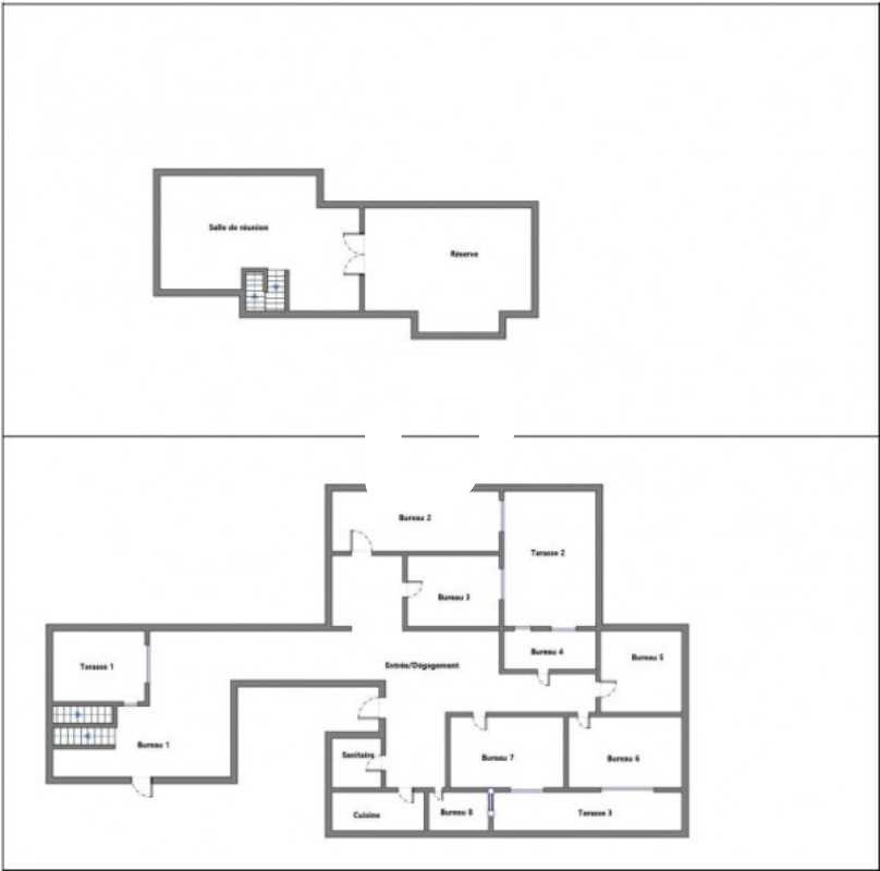 Vente bureaux 261 m² non divisibles