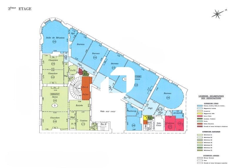 Location bureaux 235 m² non divisibles