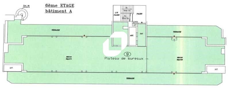 Location bureaux 1500 m² divisibles à partir de 200 m²
