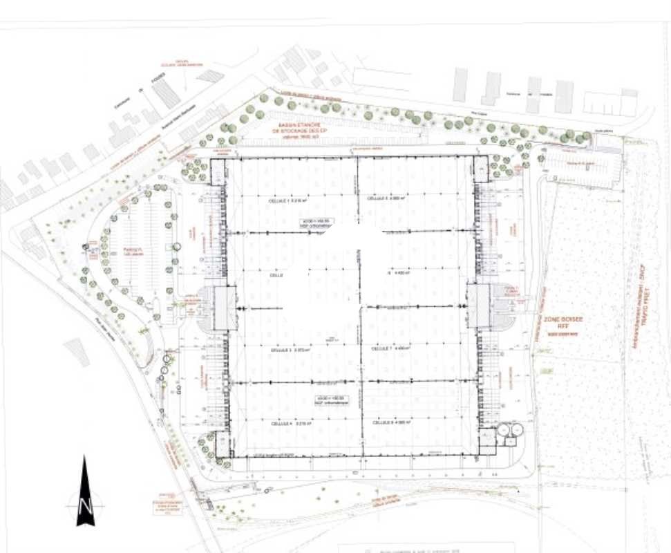 Location entrepots 19612 m² divisibles à partir de 9806 m²