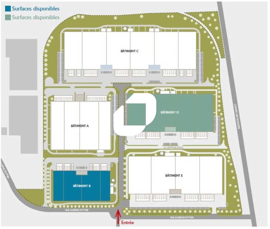 Location entrepots 11841 m² divisibles à partir de 6900 m²