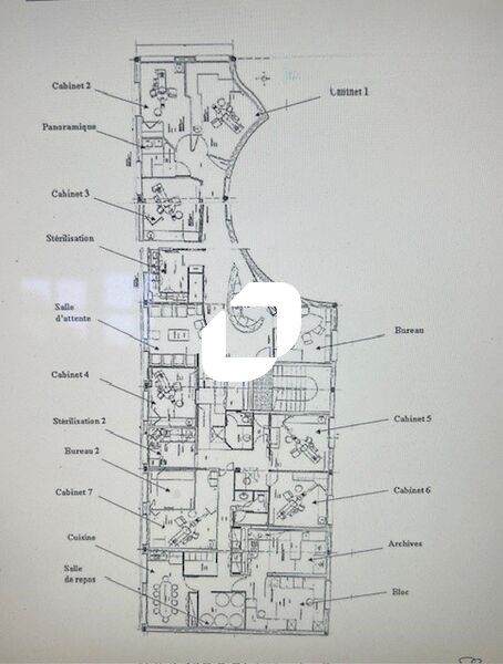 Location bureaux 256 m² non divisibles