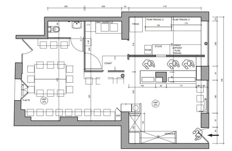 Vente fonds de commerce 90 m² non divisibles