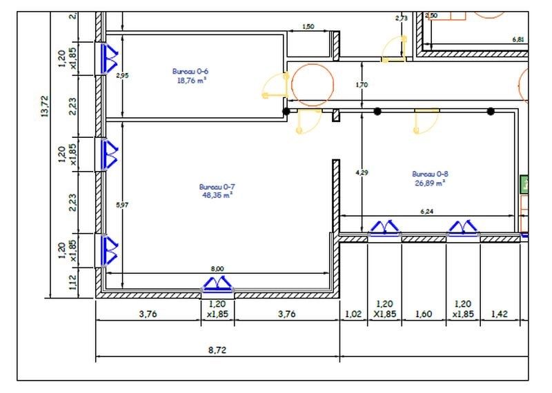 Vente bureaux 48 m² non divisibles