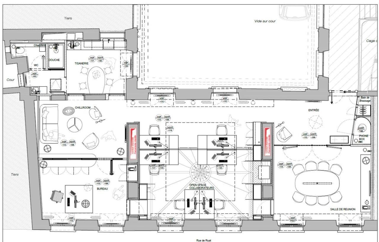 170 m² pour ce bureaux en location à Bordeaux